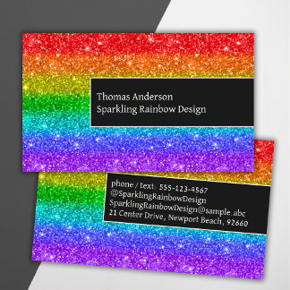 Rainbow sparkles are like fireworks business card