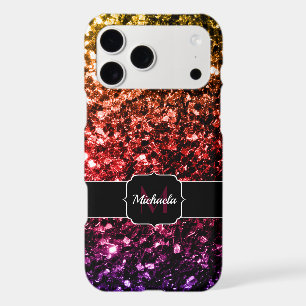 Rainbow sparkles glitter Monogram