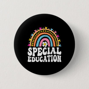 Rainbow Special Education Teacher Sped  6 Cm Round Badge