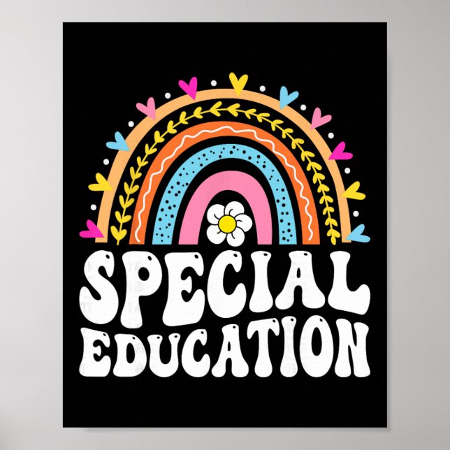 Rainbow Special Education Teacher Sped  Poster (Front)
