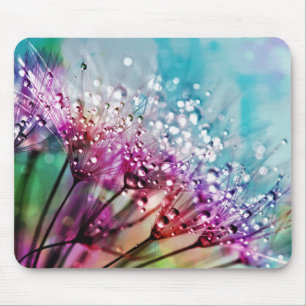 Rainbow Spectrum Flowers Mouse Pad