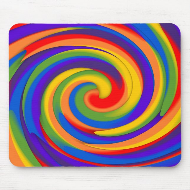 rainbow spin mouse pad (Front)