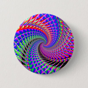 Rainbow Spiral 6 Cm Round Badge