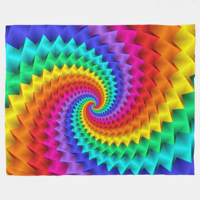 Rainbow Spiral Blanket (Front (Horizontal))