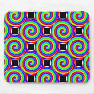 Rainbow Spiral by Kenneth Yoncich Mouse Pad
