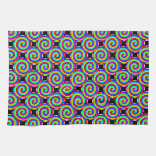 Rainbow Spiral by Kenneth Yoncich Tea Towel