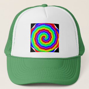 Rainbow Spiral by Kenneth Yoncich Trucker Hat