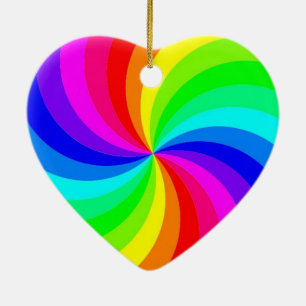 RAINBOW SPIRAL CERAMIC ORNAMENT