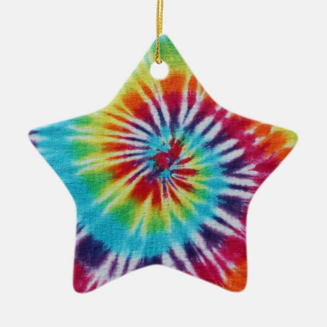 Rainbow Spiral Ceramic Ornament (Front)