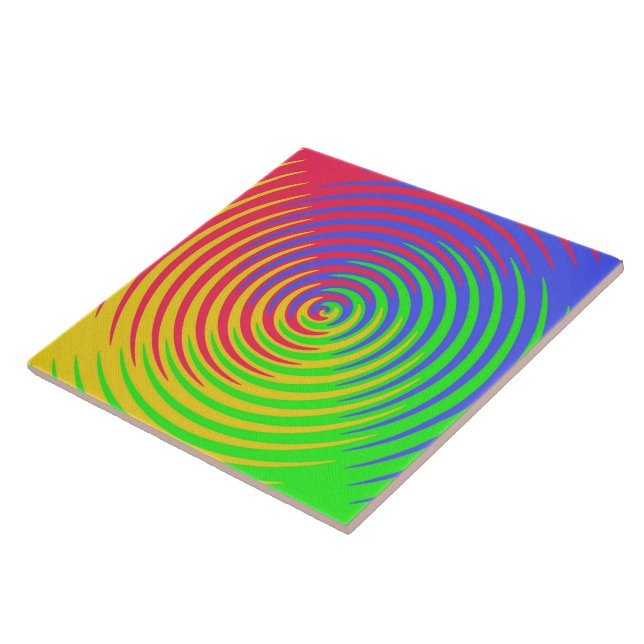 Rainbow Spiral Ceramic Tile (Side)