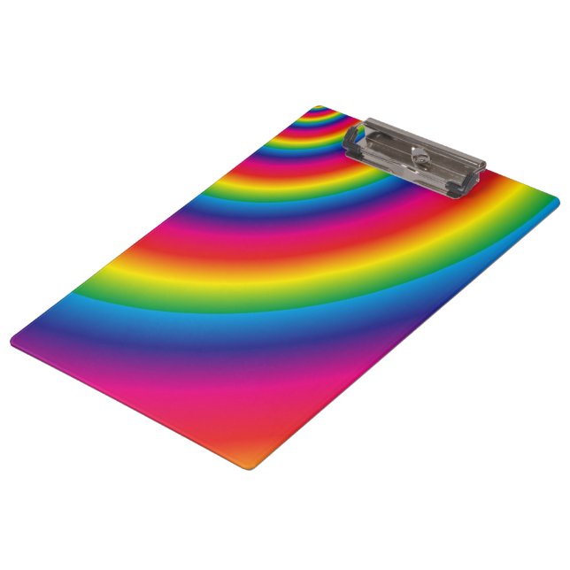Rainbow Spiral Clipboard (Angled)