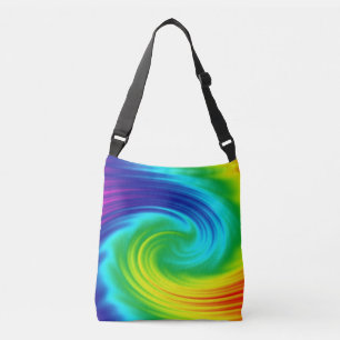 Rainbow spiral crossbody bag