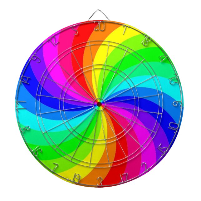 RAINBOW SPIRAL DARTBOARD (Front)