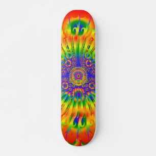 Rainbow Spiral / Fractal Design: Custom Skateboard