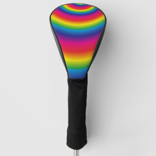Rainbow Spiral Golf Head Cover