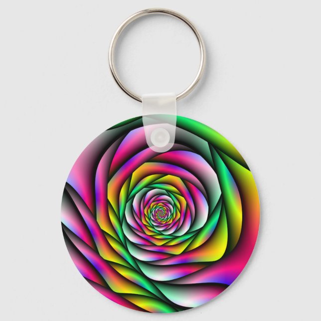 Rainbow Spiral Key Ring (Front)