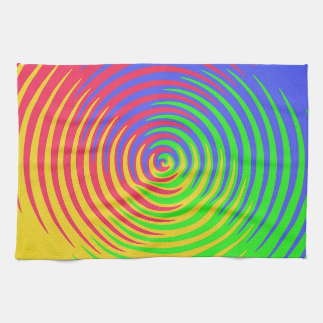 Rainbow Spiral Kitchen Towel (Horizontal)