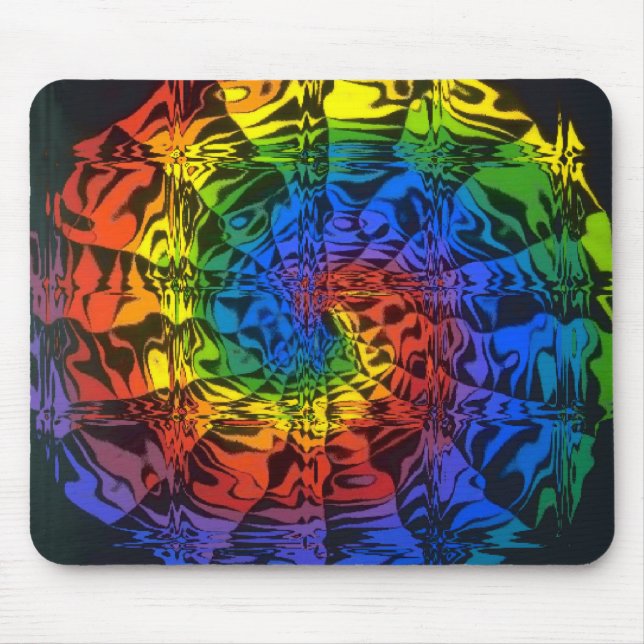 rainbow spiral mouse pad (Front)