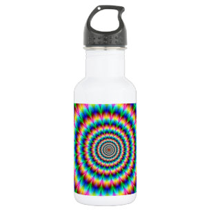 Rainbow Spiral Optical Illusion 532 Ml Water Bottle