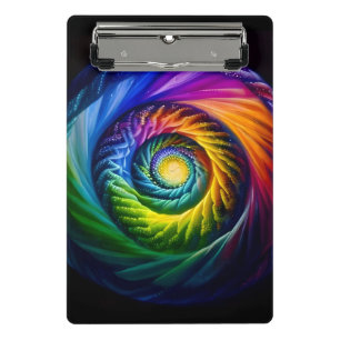 Rainbow Spiral Out Mini Clipboard