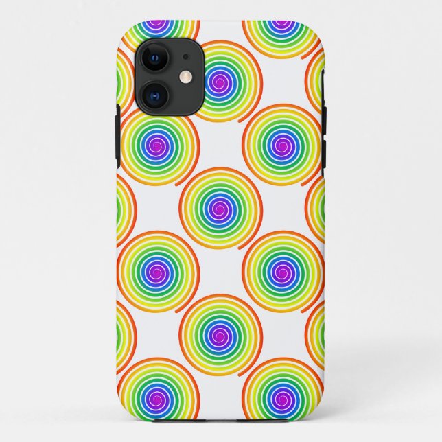 Rainbow Spiral Pattern Case-Mate iPhone Case (Back)