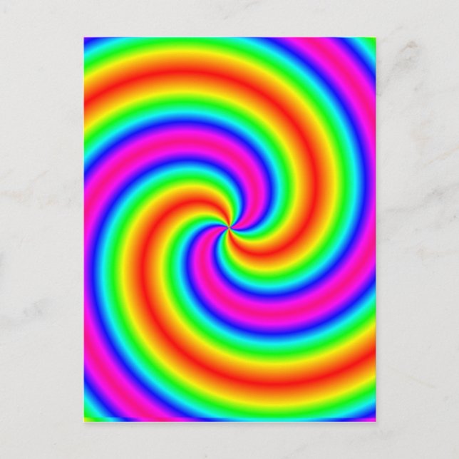 Rainbow Spiral Postcard (Front)