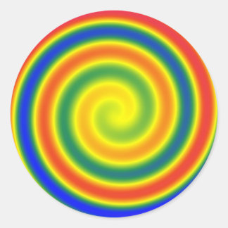 Rainbow Spiral Sticker (x20)