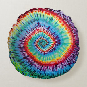 Rainbow Spiral Throw Pillow