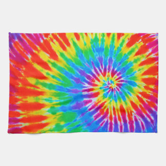 Rainbow Spiral Tie Dye Kitchen Towel