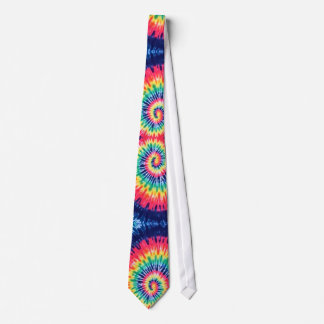 Rainbow Spiral - Tie-Dye Tie