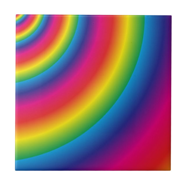 Rainbow Spiral Tile (Front)