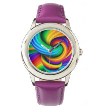 Rainbow Spiral Vortex Abstract - Psychedelic Colou