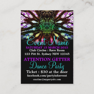 Rainbow Spirit Party Event Mini Flyers Business Card
