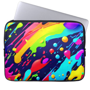 Rainbow Splash Art Laptop Sleeve