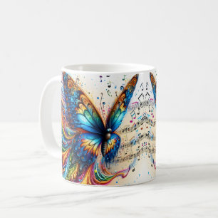 Rainbow Splash Butterfly Coffee Mug