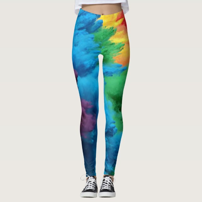 Rainbow Splash Leggings (Front)
