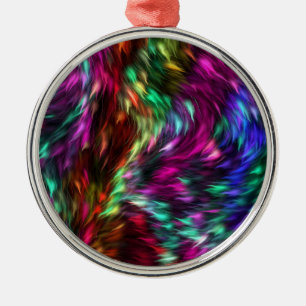 Rainbow Splash Metal Ornament