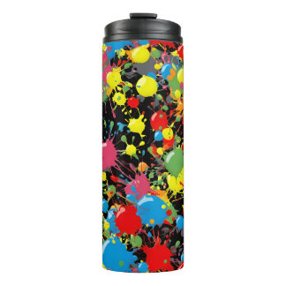 Rainbow Splash Paint Droplets PD Thermal Tumbler