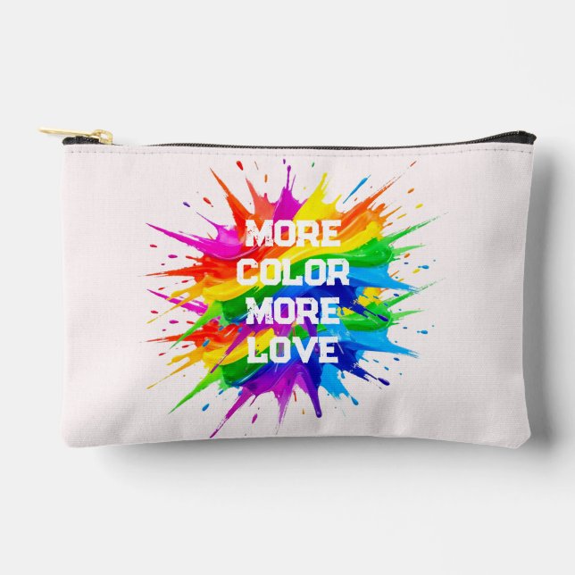 Rainbow Splash Pride Month Design Accessory Pouch (Front)