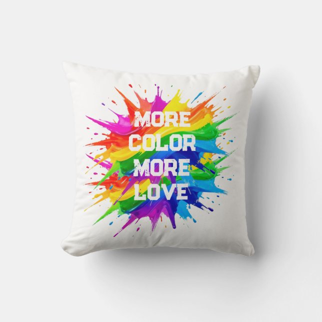 Rainbow Splash Pride Month Design Cushion (Front)