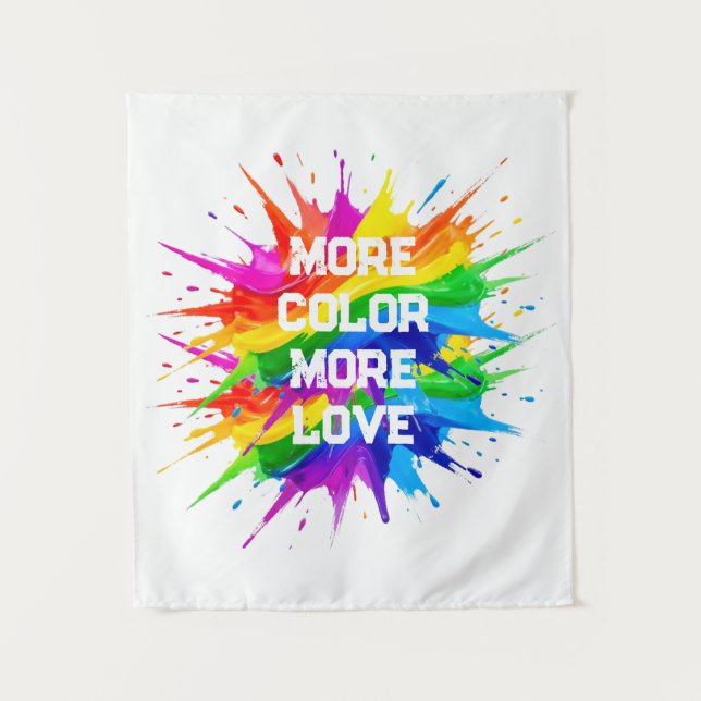 Rainbow Splash Pride Month Design Tapestry (Front)