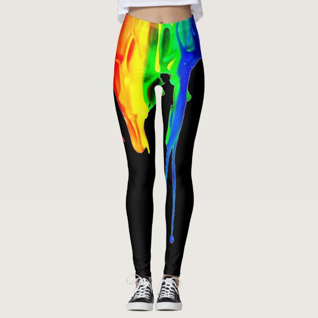 Rainbow Splatter Leggings (Front)