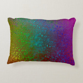 Rainbow Splatter Mixed Media Art Design Decorative Cushion