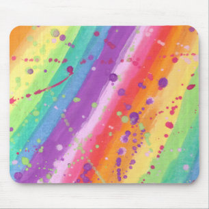 Rainbow Splatter Mouse Pad