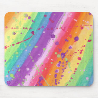 Rainbow Splatter Mouse Pad