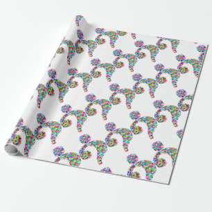 Rainbow Splatter Question Mark Wrapping Paper