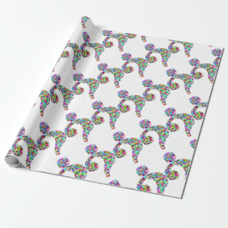 Rainbow Splatter Question Mark Wrapping Paper