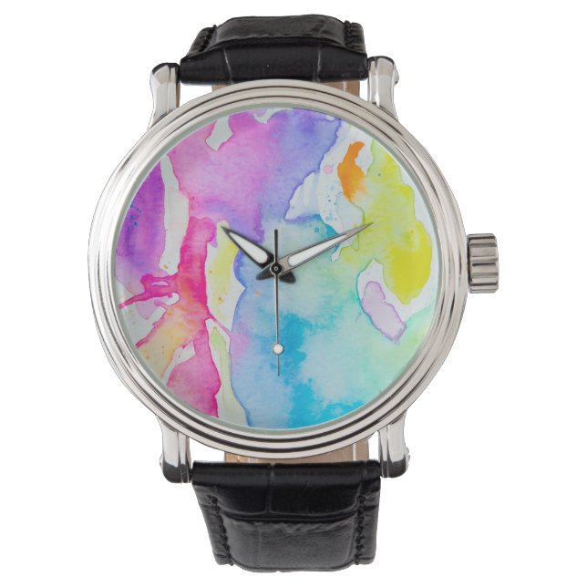 Rainbow Splatter Watch By Megaflora (Front)