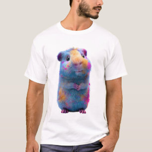 Rainbow Splattered Cosmic Hamster Men T-Shirt