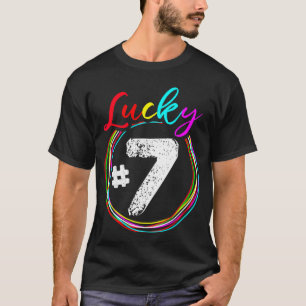 Rainbow Sports Good Luck Lucky Number 7 Lucky Numb T-Shirt